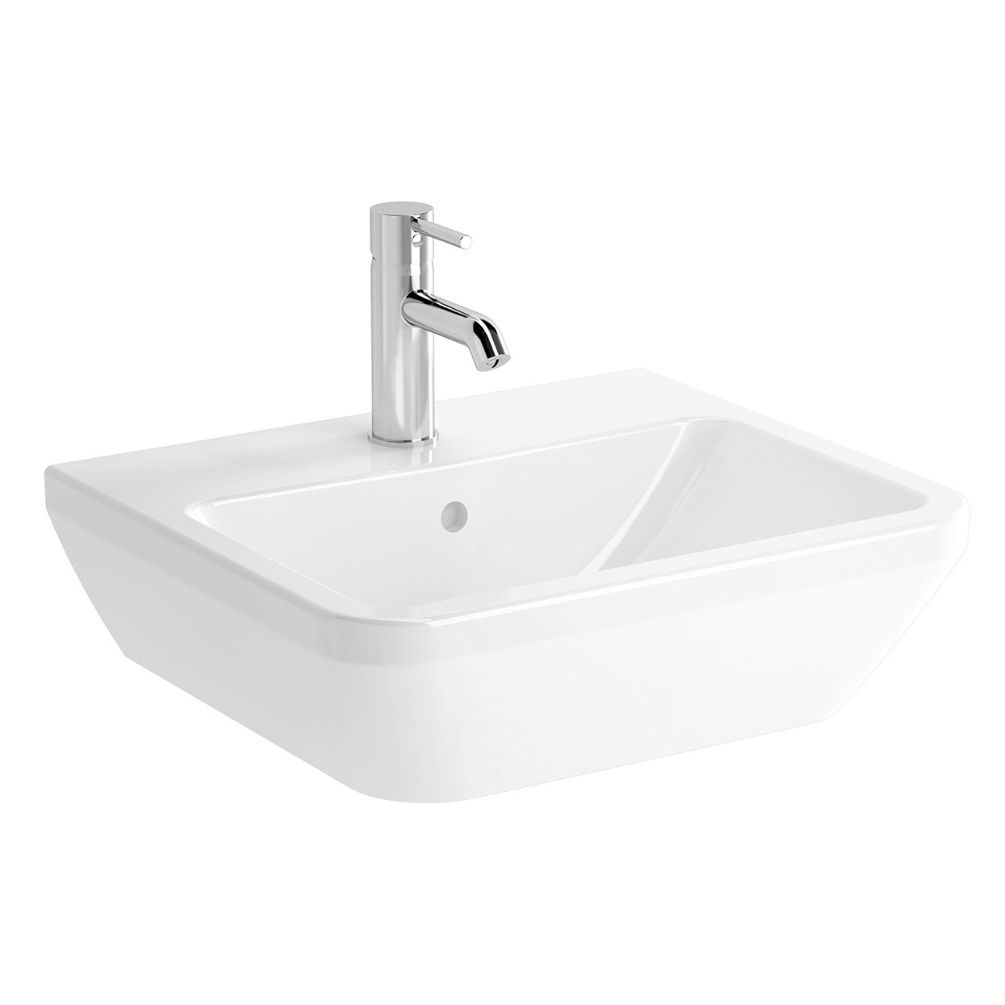 VitrA Integra Rectangular 500 x 430mm Wall Hung Basin Cut Out